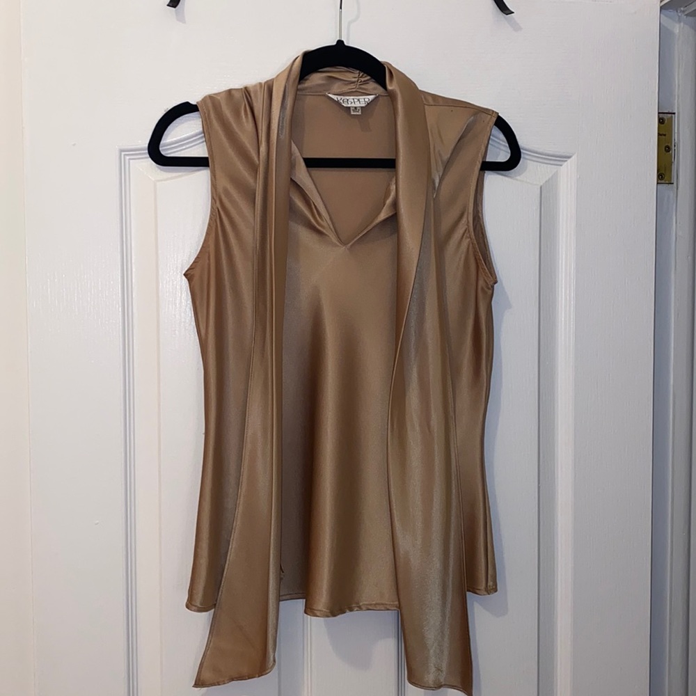 Gold silk blouse